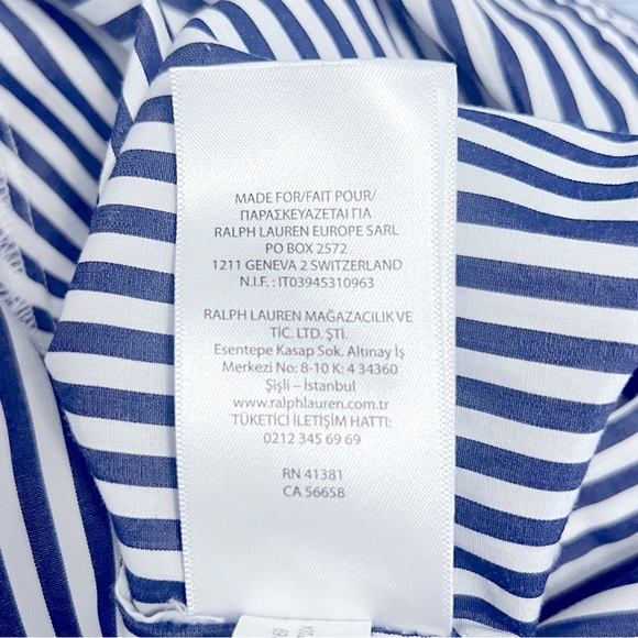 Polo Ralph Lauren Blue Stripe Cotton Shirt Dress. - Picture 7 of 9